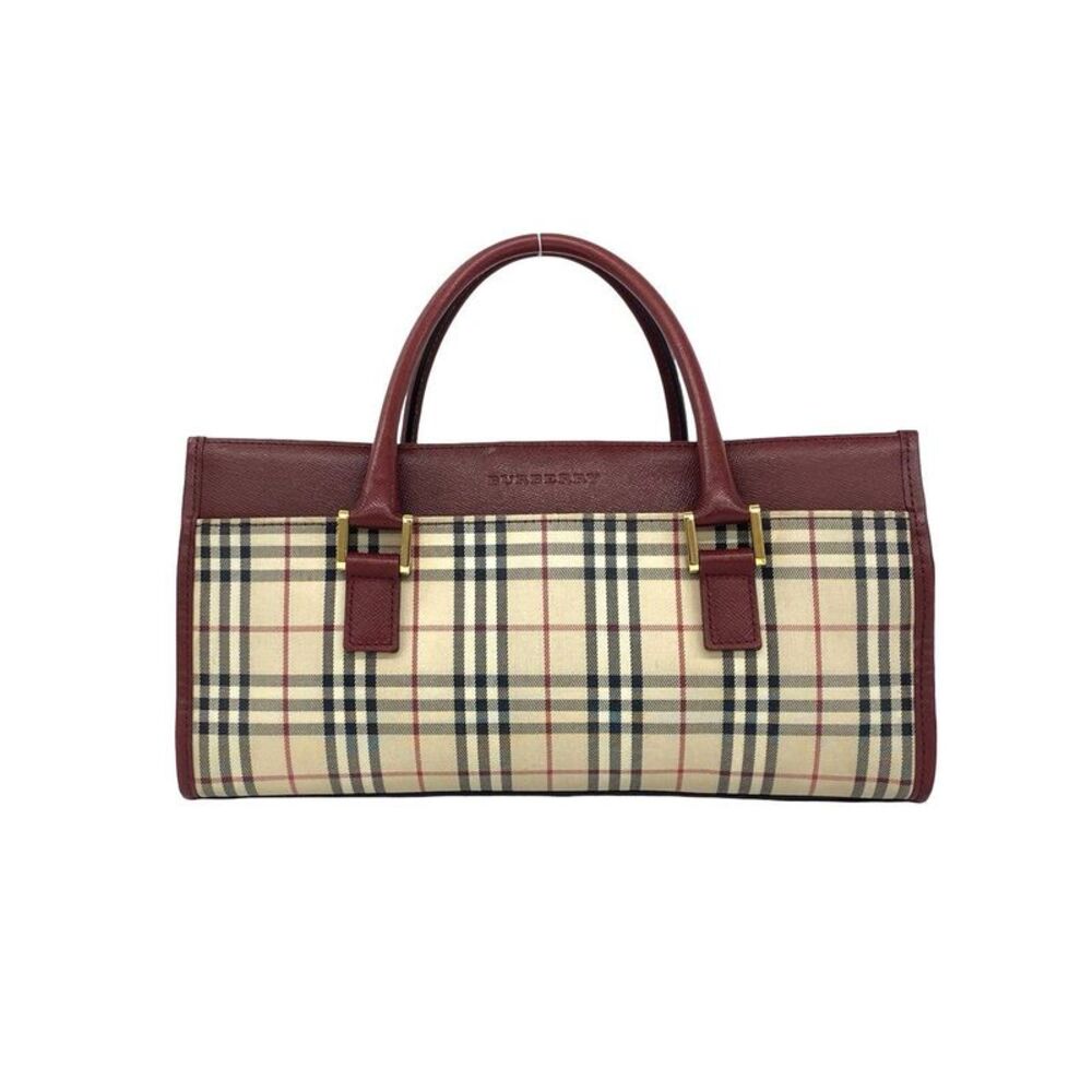 Burberry Leather Canvas Handbag